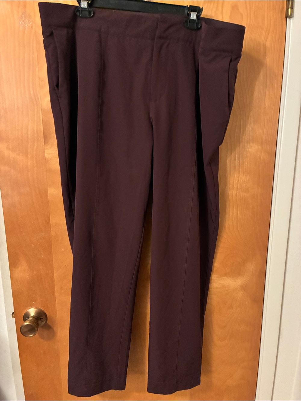 Mondetta Classic Straight-Leg Pants - Plum Sz 16